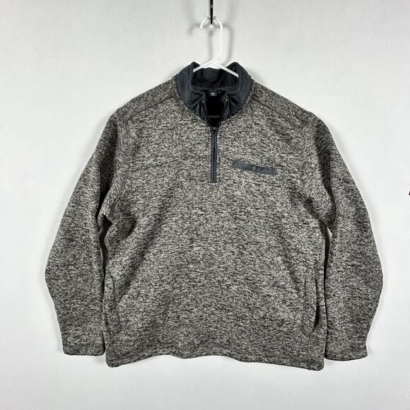 Eddie Bauer Men's XL Sweater Fleece Pullover 1/4 Zip Pullover Snap Pocket XLarge - Picture 1 of 9